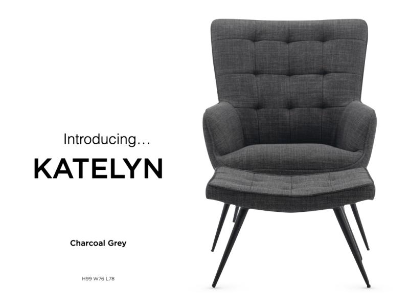 Katelyn Accent Chair And Stool - Variation 3