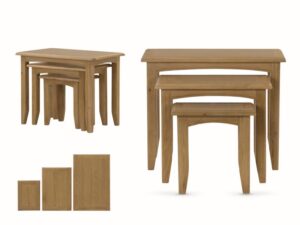 Spoleto – Oak Nest Of 3 Tables