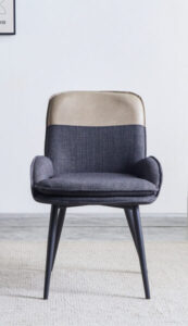 Taormina – Dining Chair Dark Grey & Beige