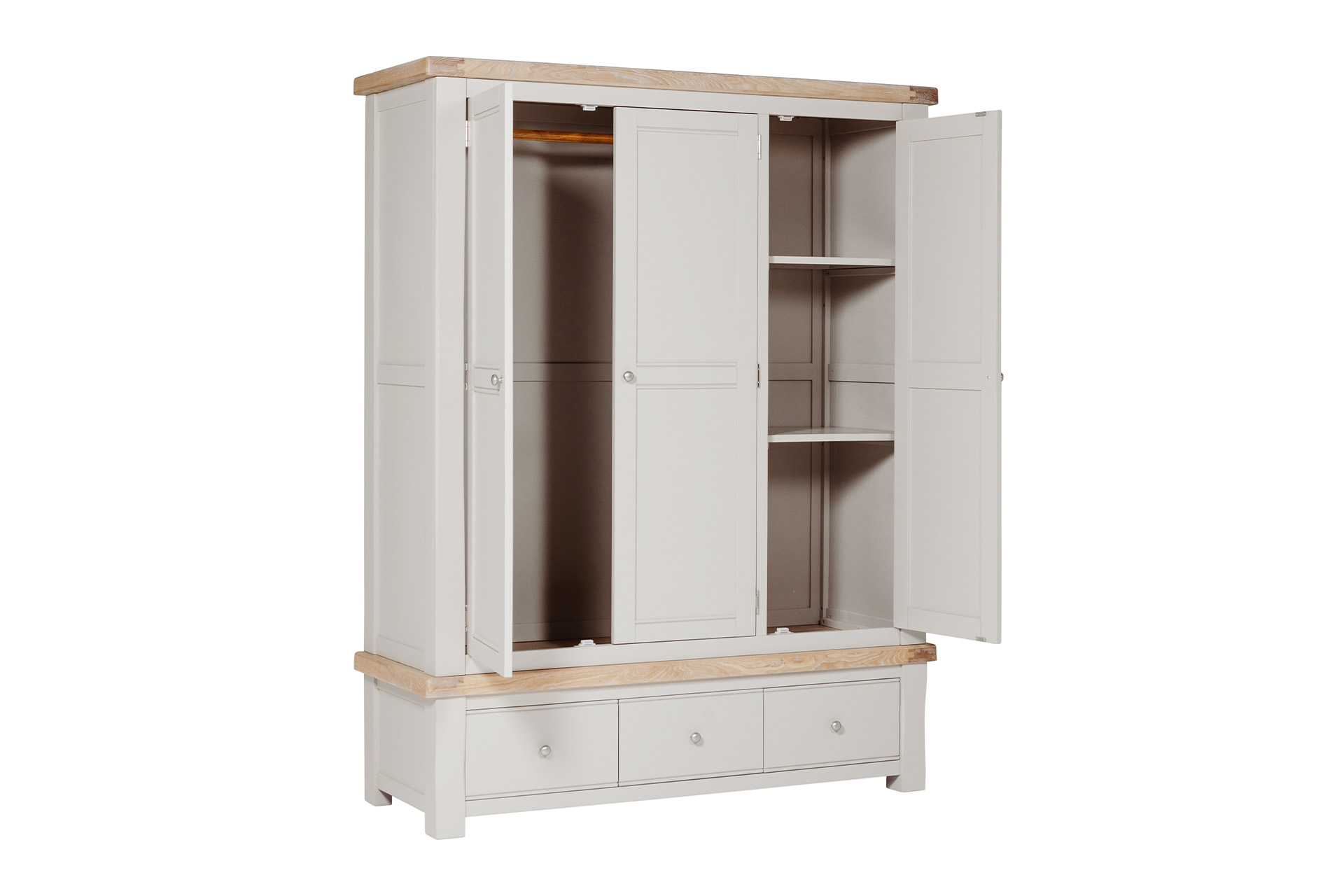 Doune 3 Door Wardrobe Taupe - Main Image