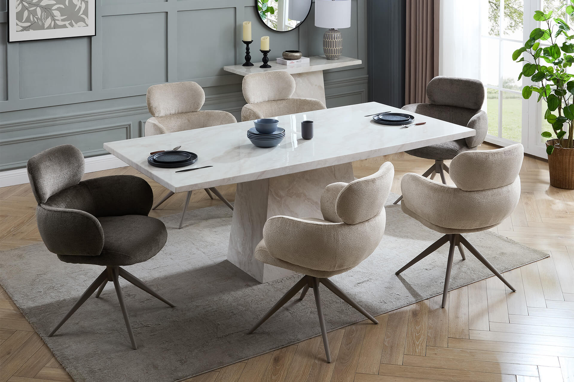 Apollo Dining Chair Beige - Main Image