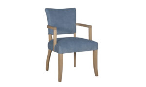 Anastasia Velvet With Arms Dining Chair Blue