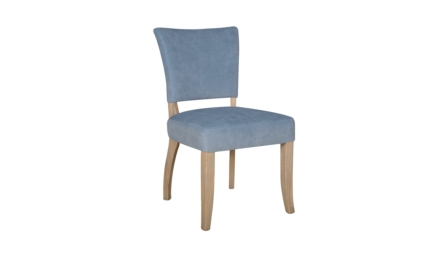Duke Velvet Dining Chair Blue - Main Image
