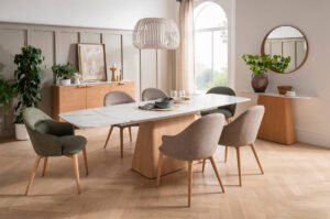 Carlotta Rectangle Extending Dining Table Sand