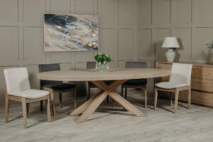 Casper Oval Dining Table Large Smoked Oak