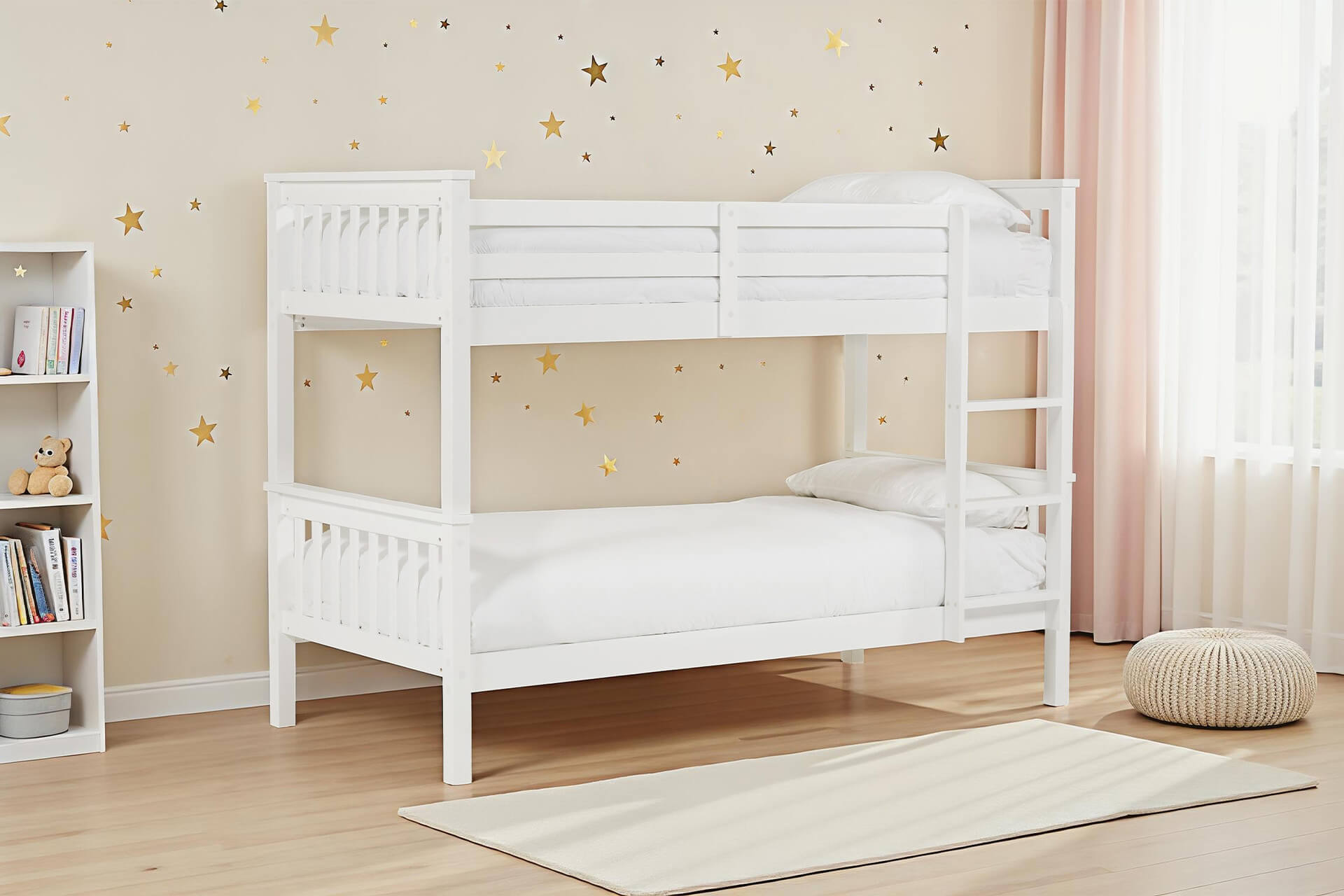 Henrik 3' Bunk Bed White - Main Image
