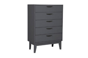 Mira Chest of Drawers 5 Drawer Dark Grey
