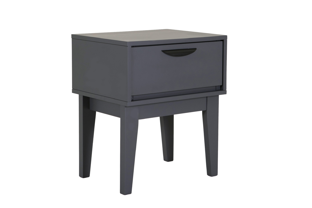 Luna Bedside Table Dark Grey - Main Image