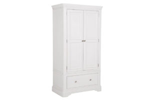 Natalia 2 Door 1 Drawer Wardrobe Bone