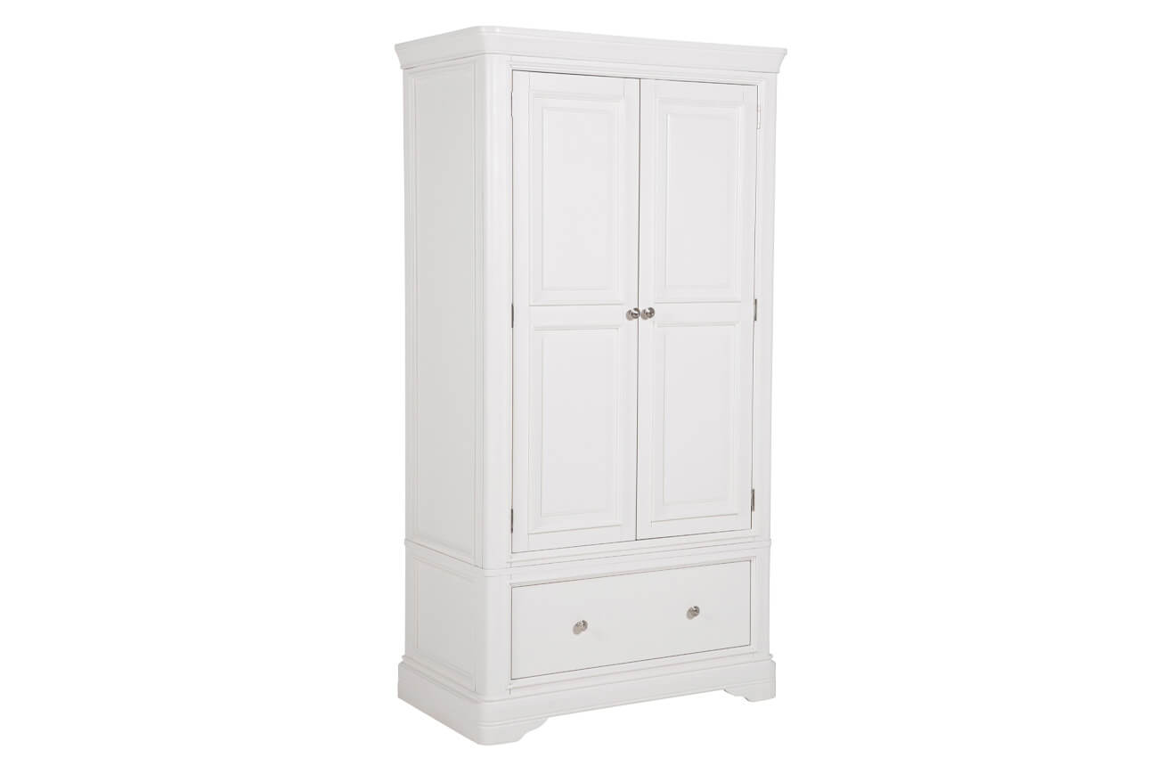 Mabel 2 Door 1 Drawer Wardrobe Bone - Main Image