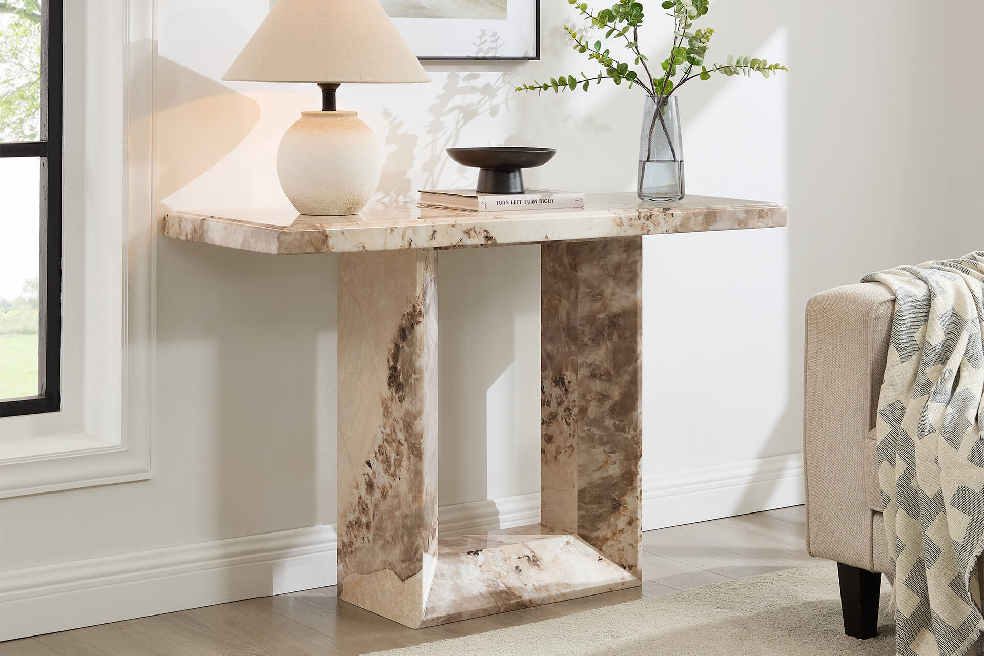 Artemis Console Table Mottled Mocha - Main Image