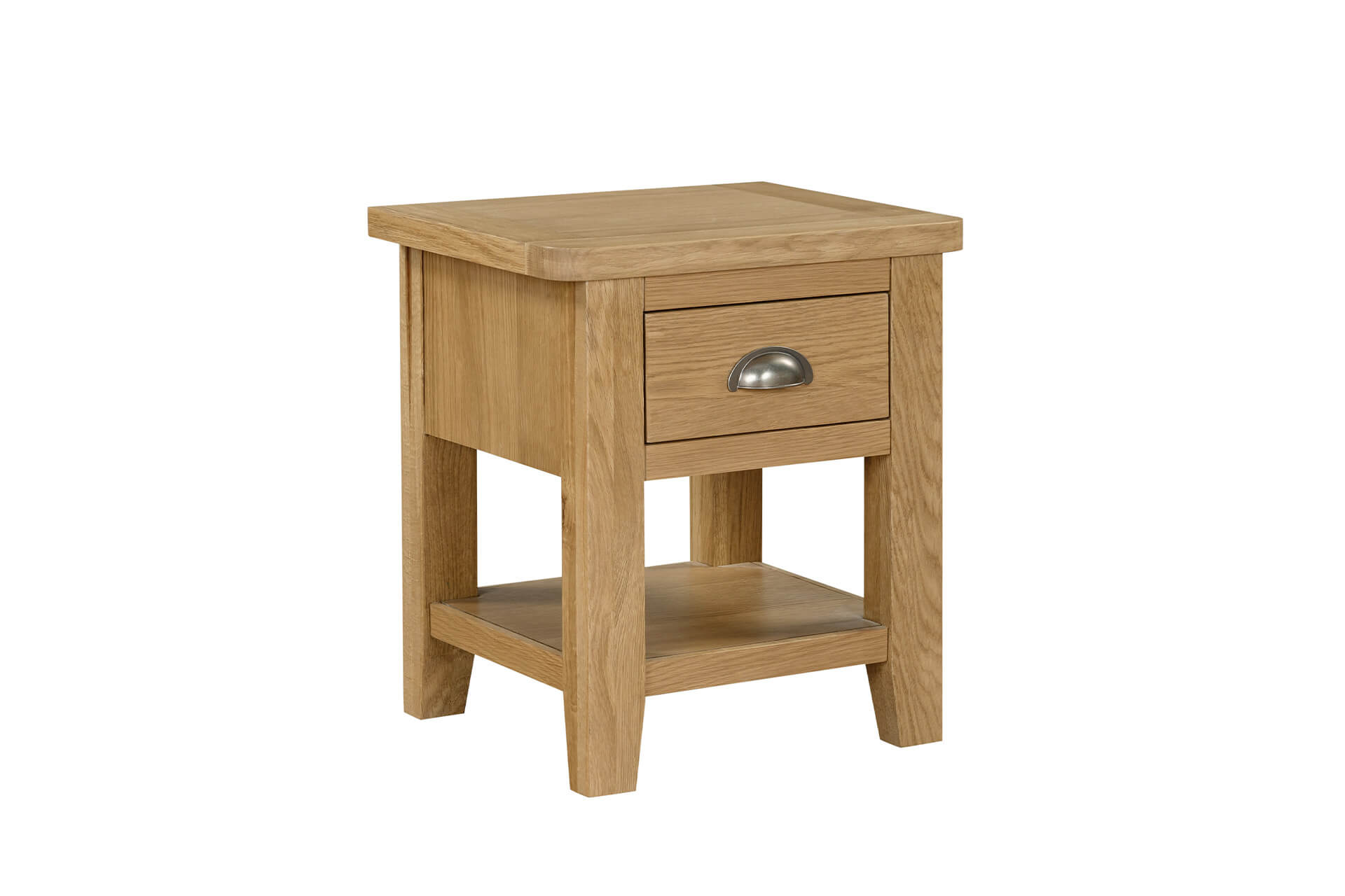 Marsden Lamp Table 1 Drawer Natural Oak - Main Image