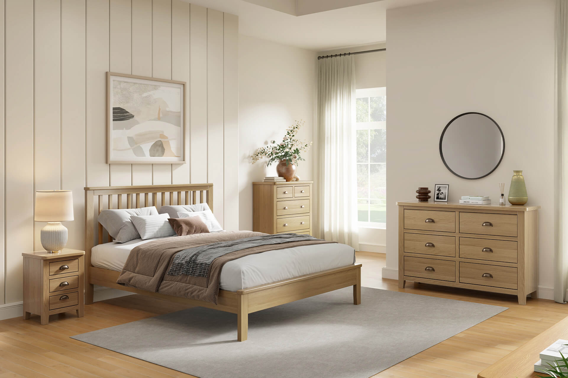 Marsden 5' Bed Natural Oak - Main Image