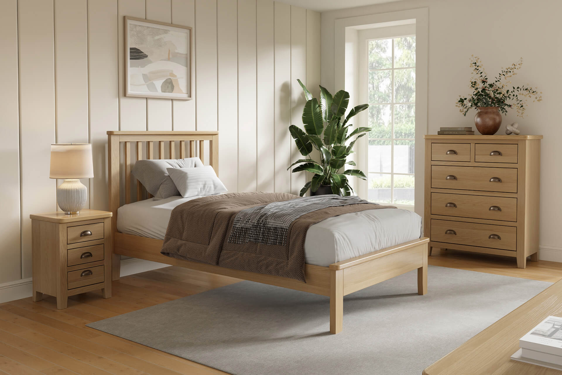 Marsden 3' Bed Natural Oak - Main Image