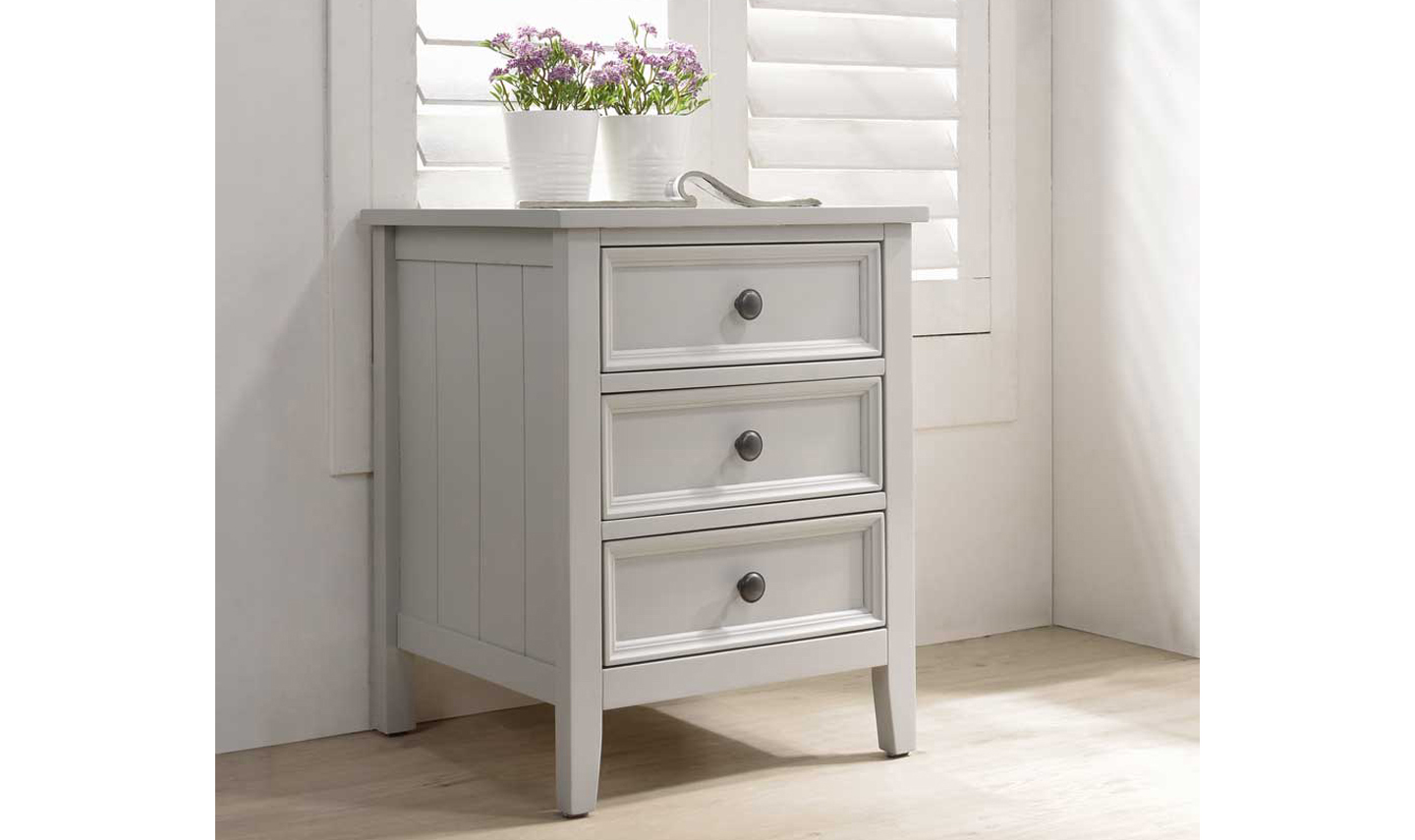 Mila 3 Drawer Bedside Table Clay - Main Image