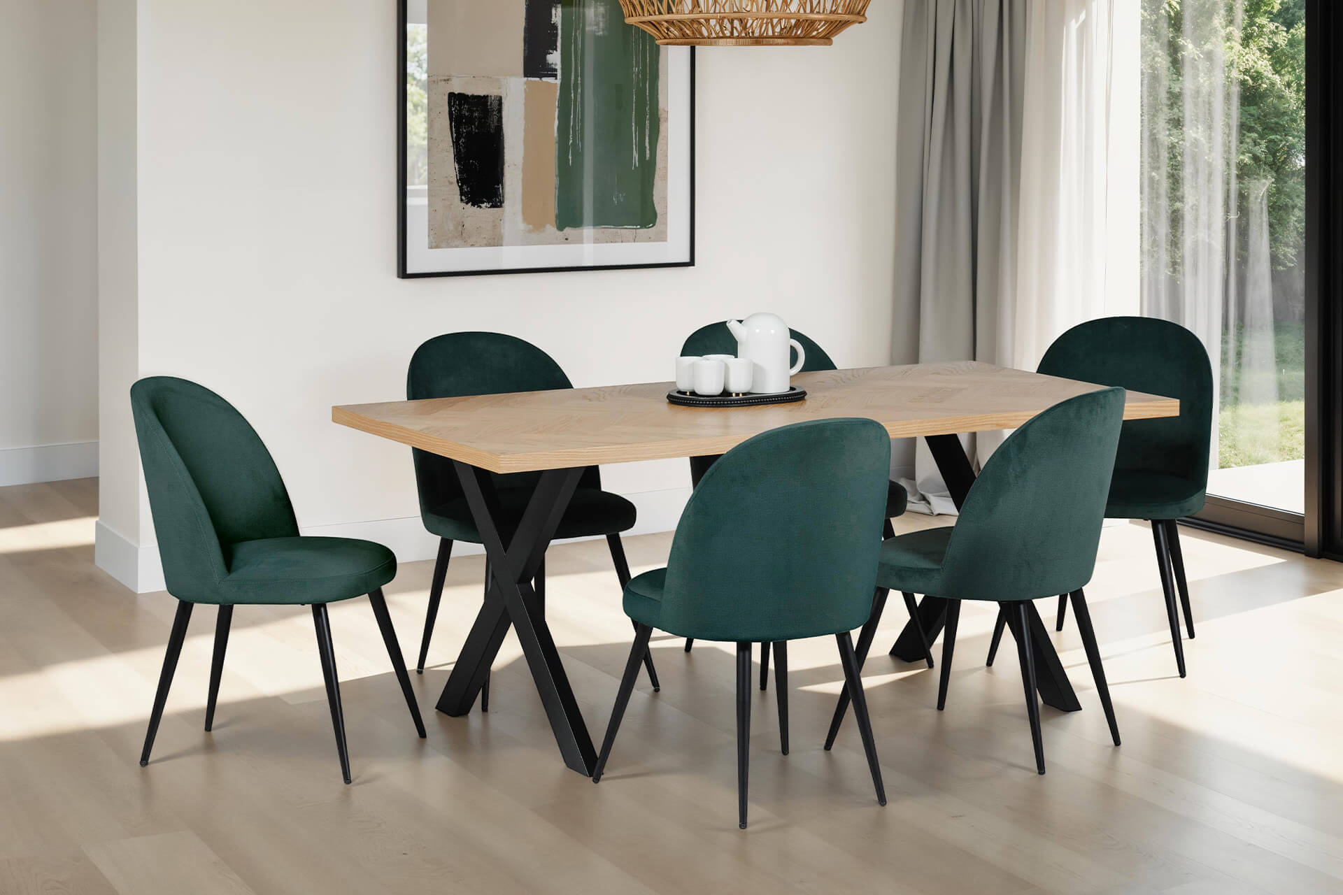 Nate Dining Table 1800 Natural Oak - Main Image