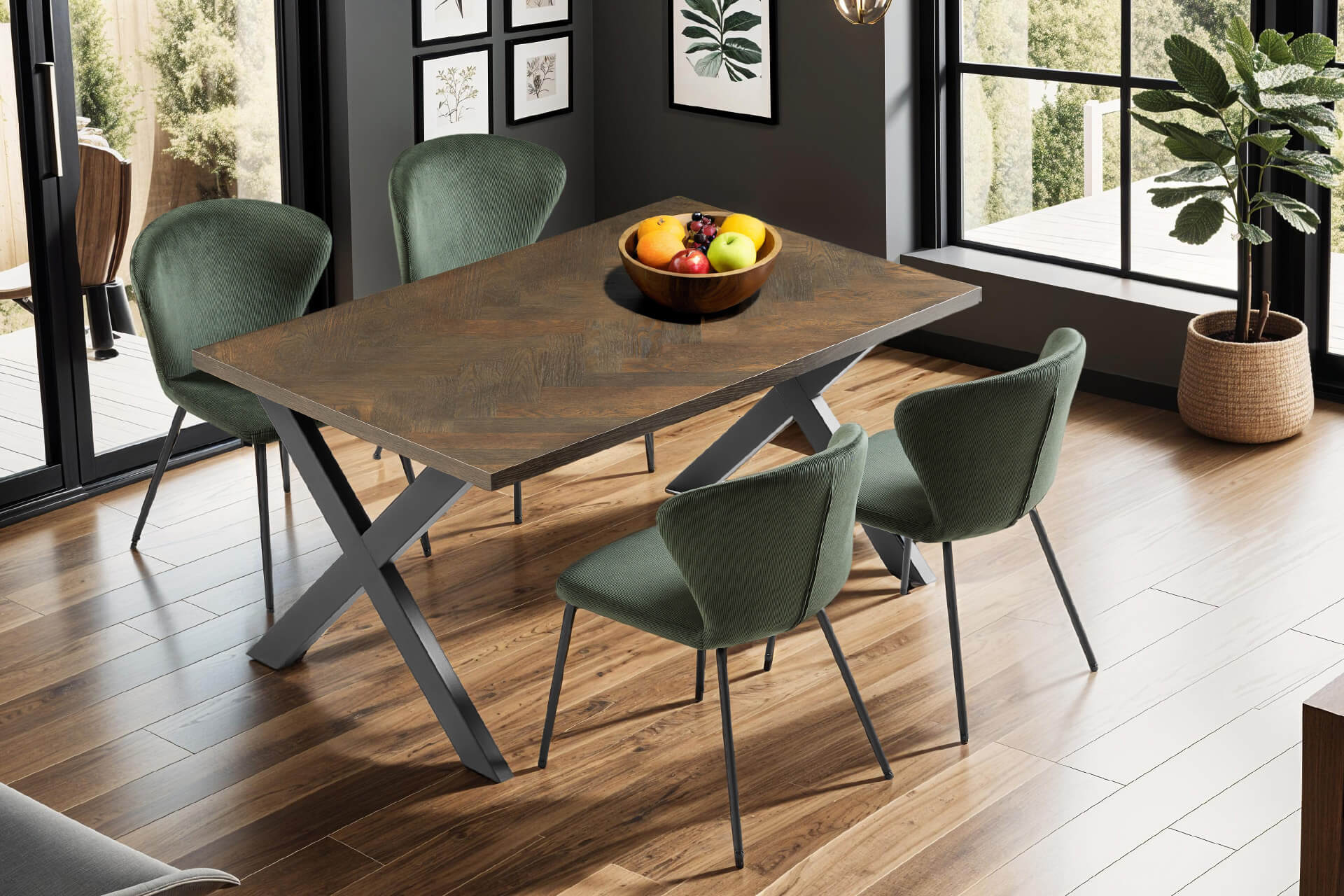 Nate Dining Table 1400 Smoked Oak - Main Image