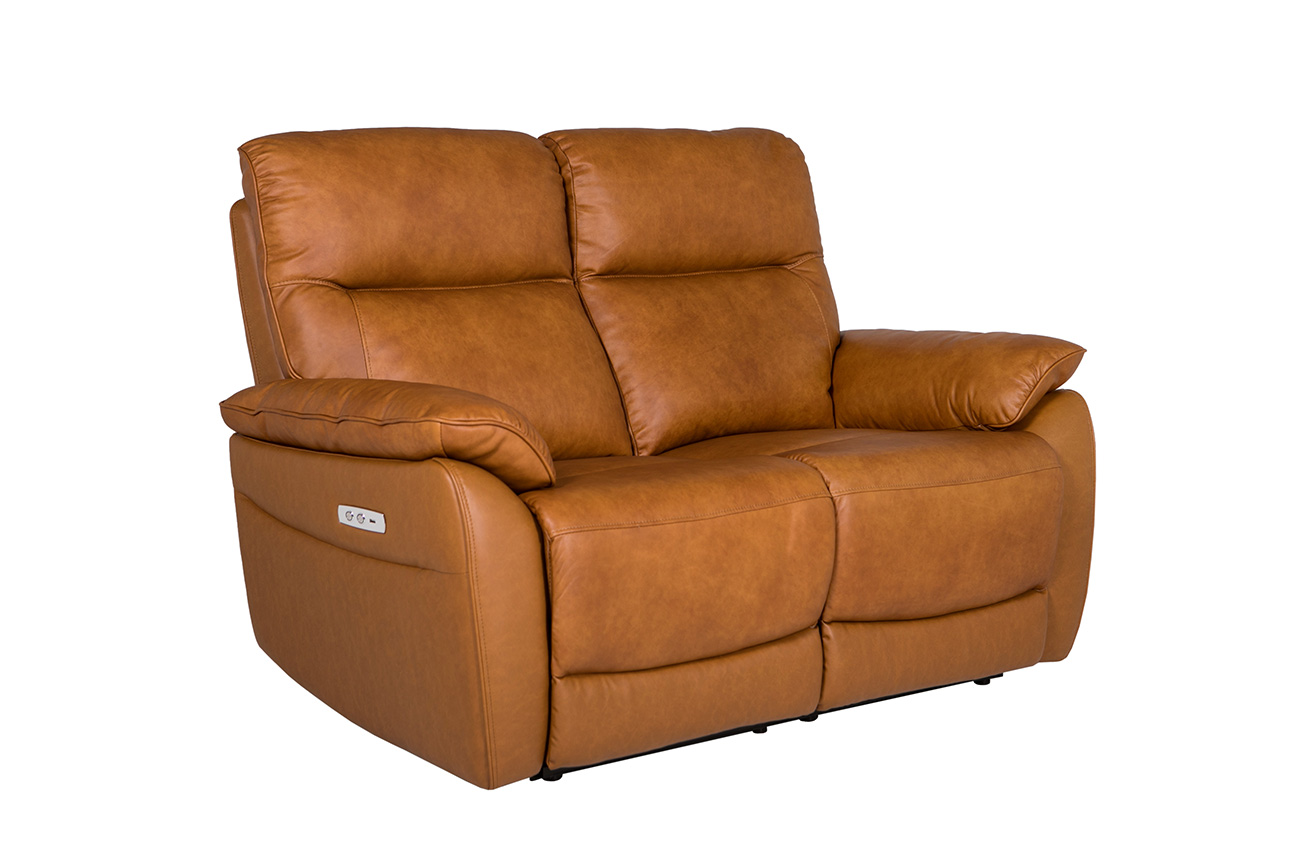 Nerano 2 Seater Electric Recliner Tan - Main Image