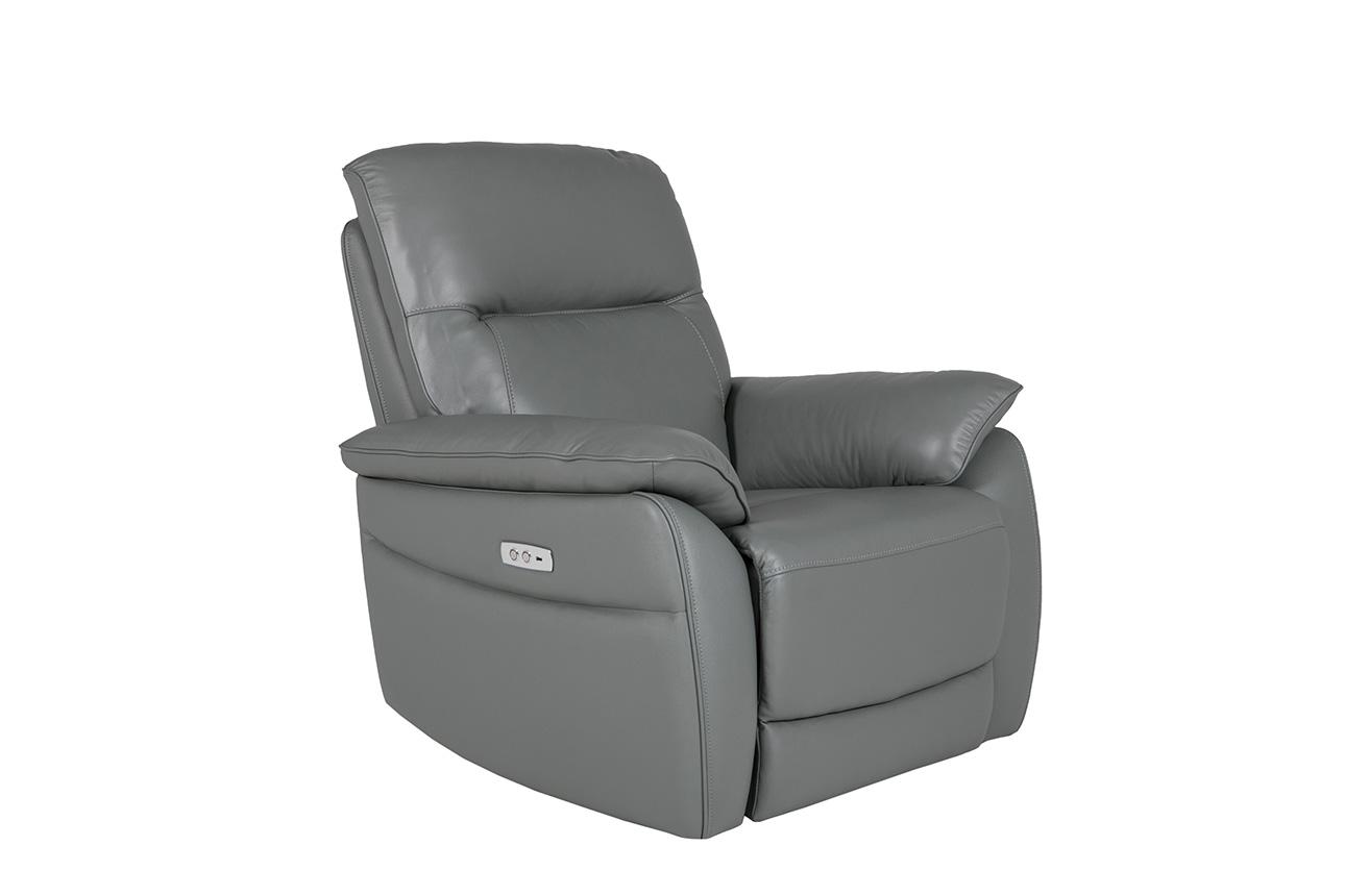 Nerano 1 Seater Electric Recliner Steel - Main Image