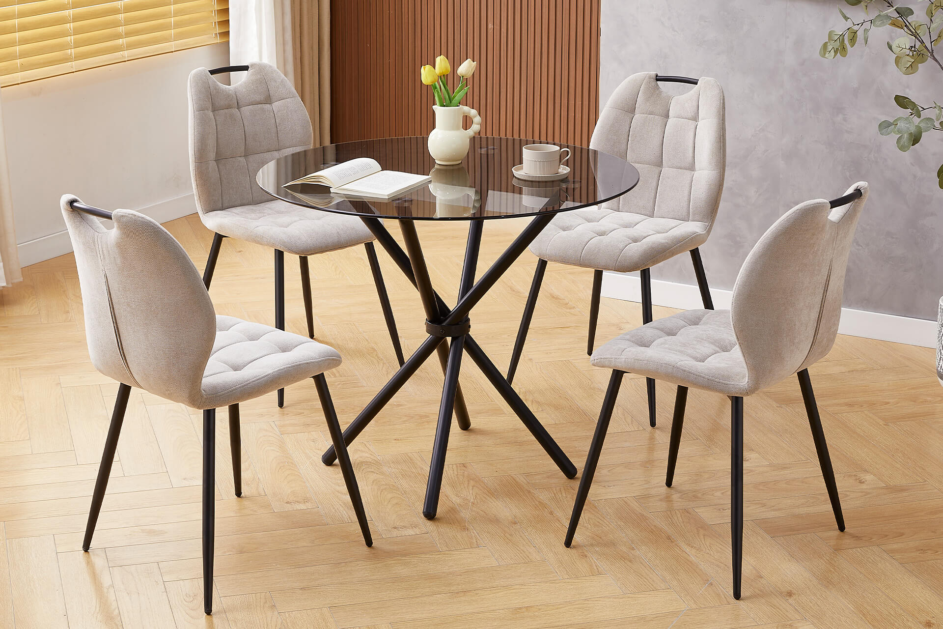 Orrin Dining Table 900 Black - Main Image