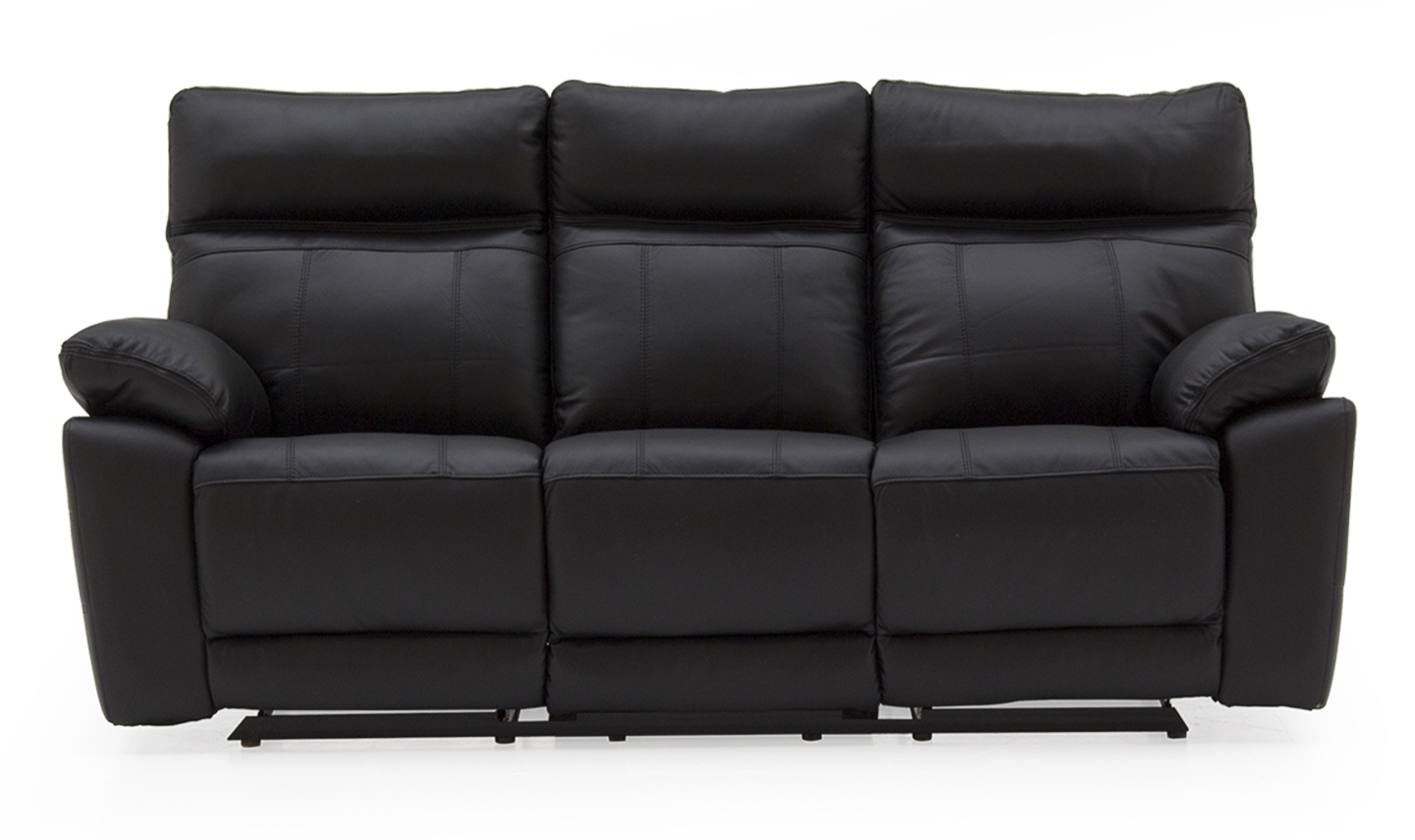 Positano 3 Seater Recliner Black - Main Image