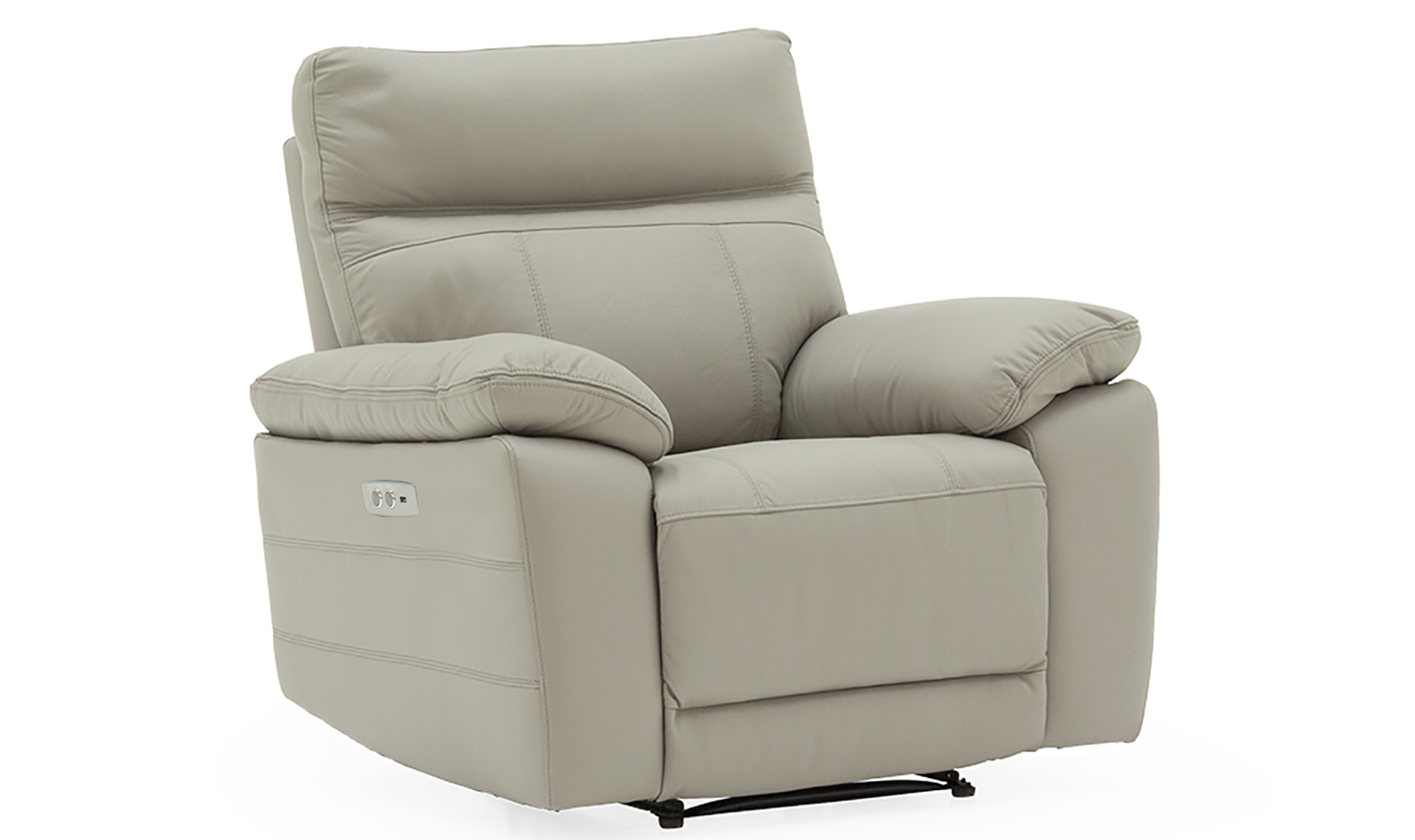 Positano 1 Seater Electric Recliner Light Grey - Main Image
