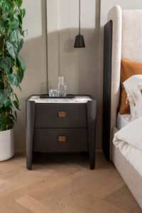 Clarendon 2 Drawer Bedside Table Ebony