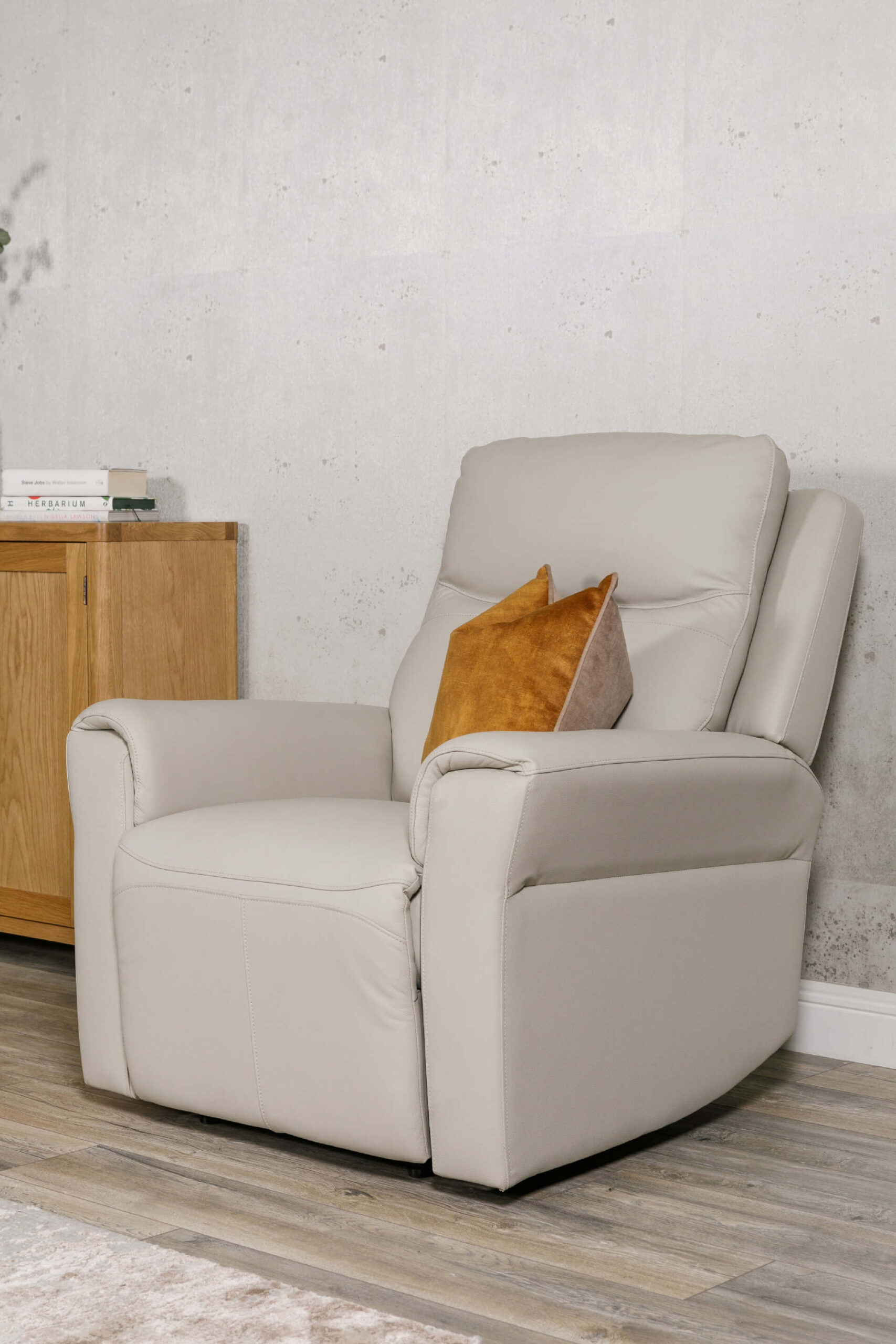 Russo 1 Seater Electric Recliner Stone - Main Image