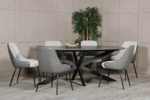 Eden 1600 Oval Dining Table Smoke