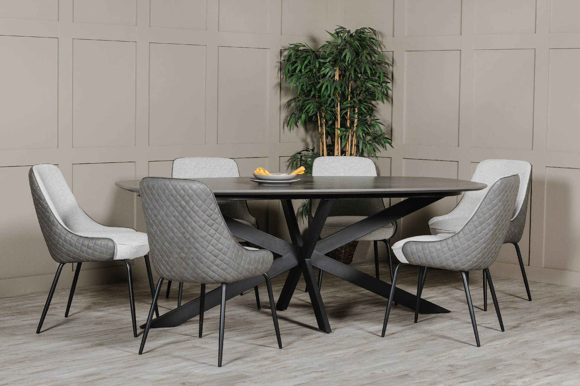 Sadia 1600 Oval Dining Table Smoke - Main Image