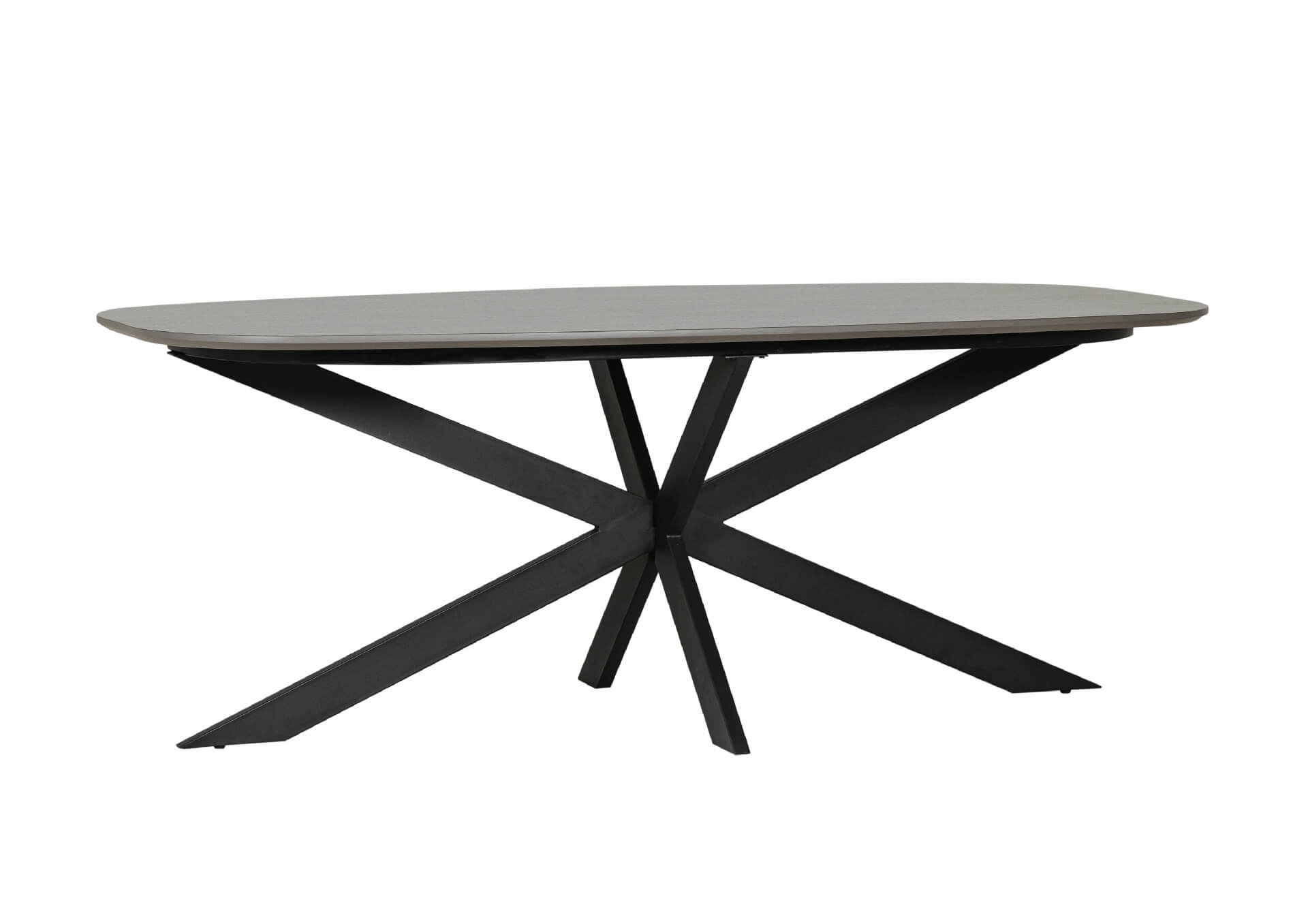 Sadia 1600 Oval Dining Table Smoke - Gallery Image