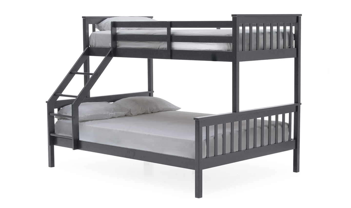 Salix 3ft & 4ft6 Bunk Beds Grey - Main Image
