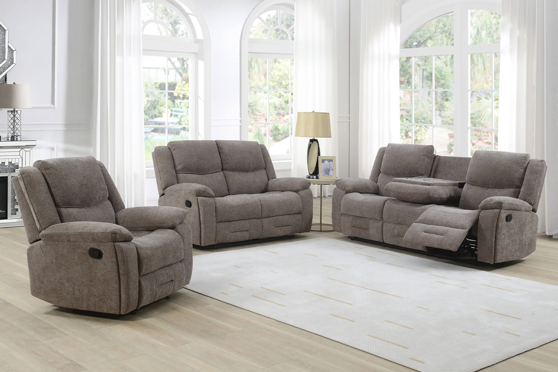 Weston 1 Seater Manual Recliner Mocha - Main Image