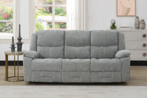 Holloway 3 Seater Manual Recliner Grey