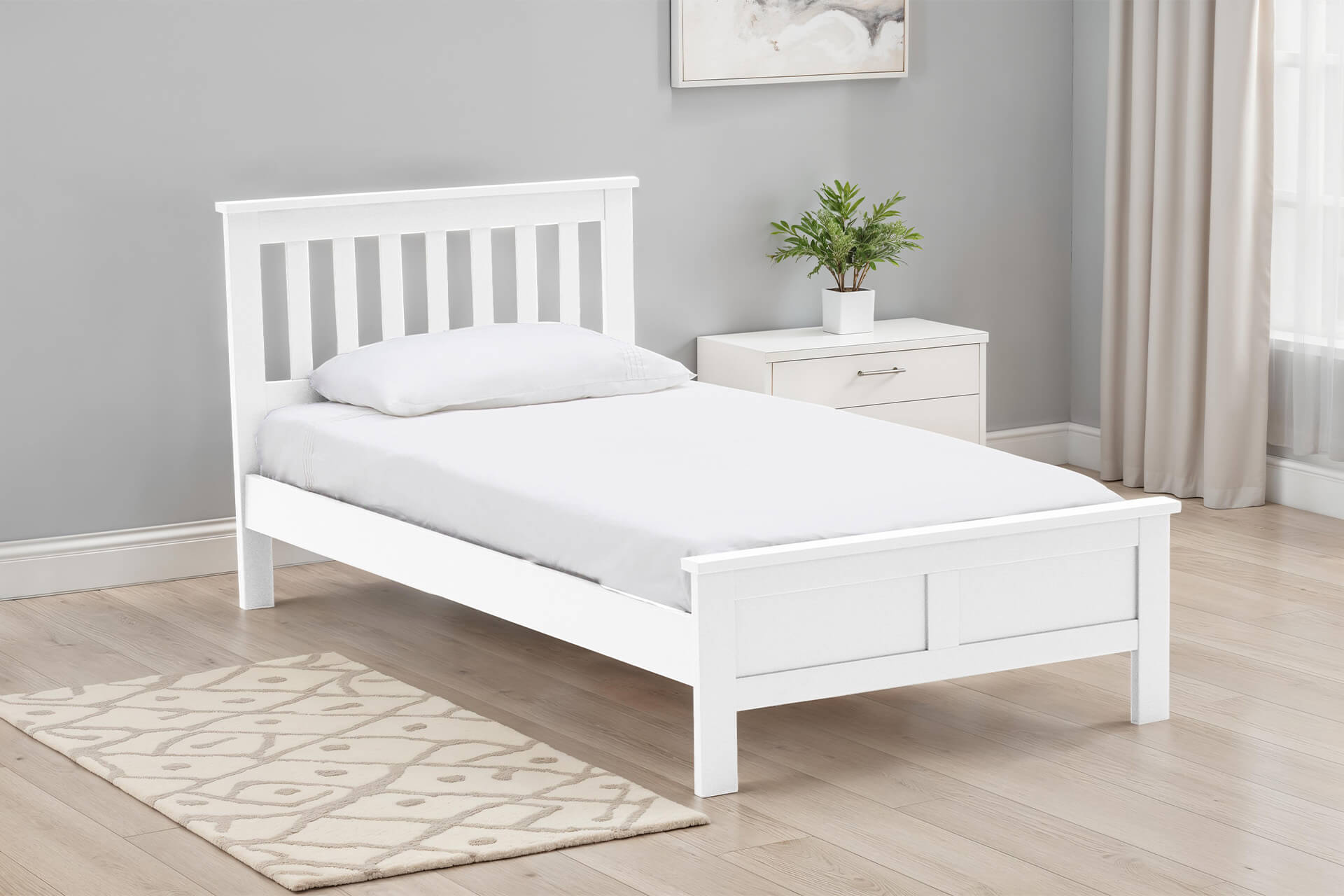 Willow 3ft Bed White - Main Image