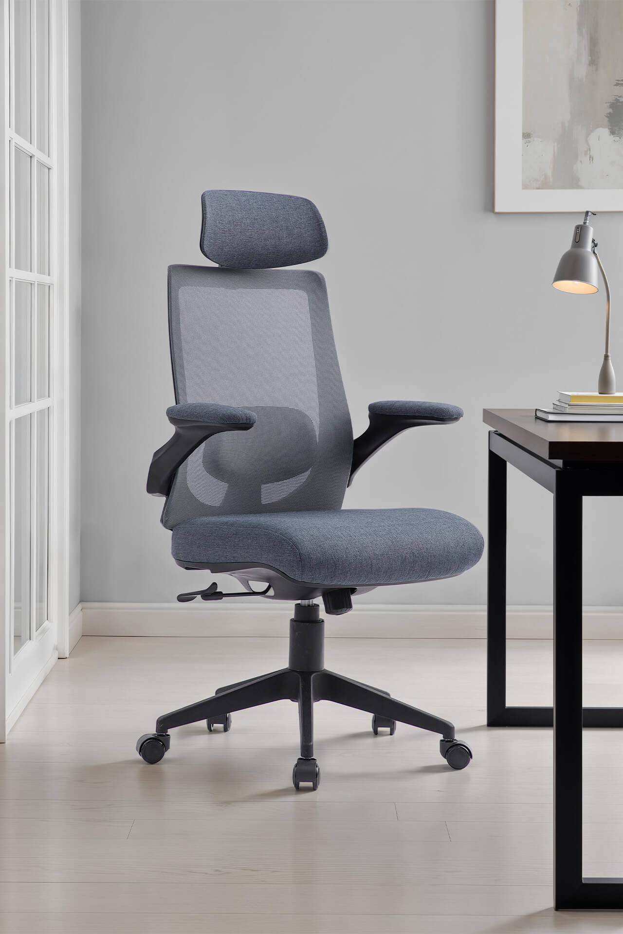 Zeke Ergonomic Office Chair Grey - Main Image