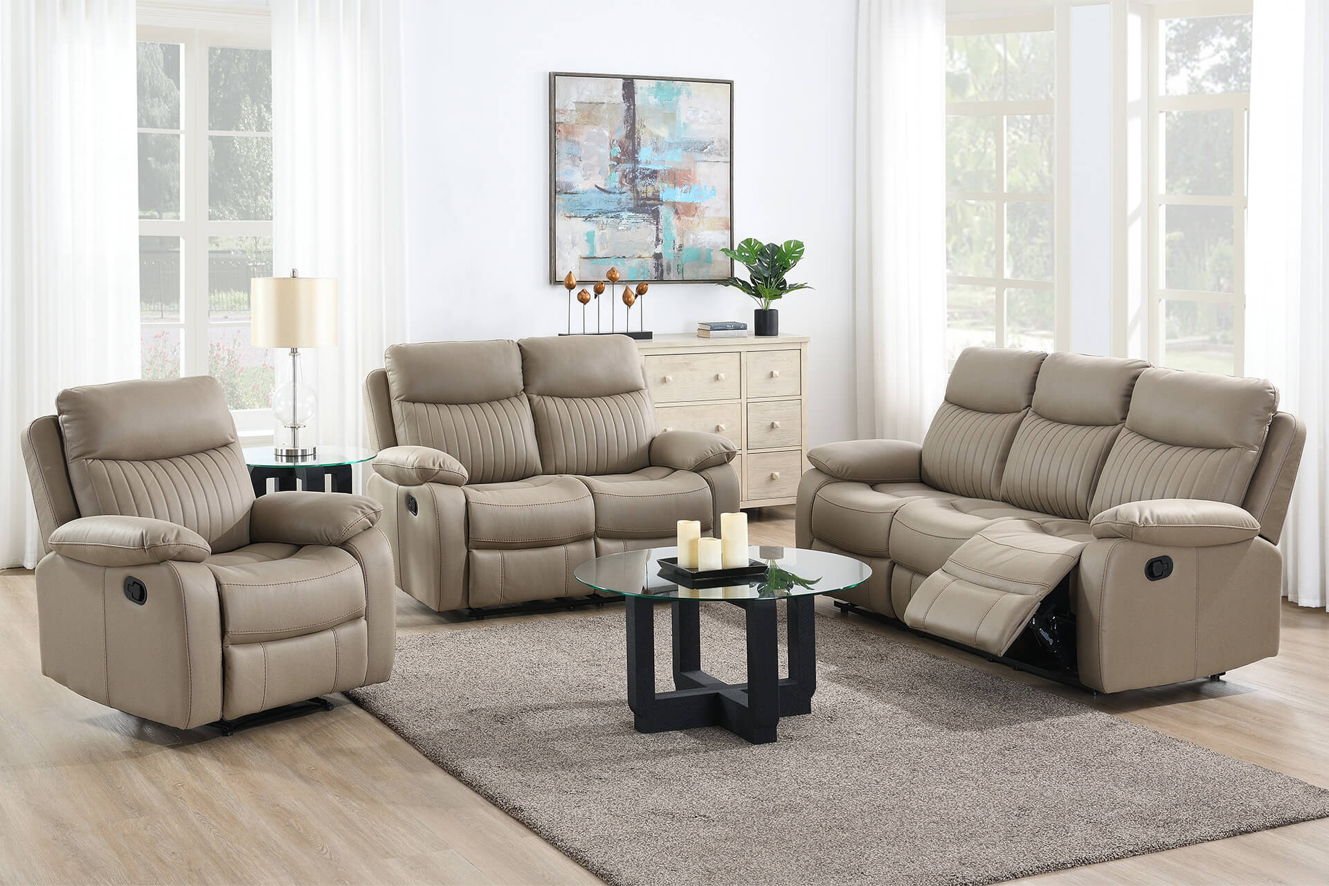 Barkley 2 Seater Manual Recliner Brown - Main Image