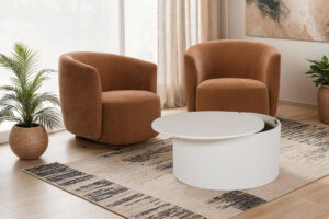 Skipton Swivel Accent Chair Umber