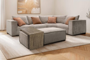 Skipton Ottoman and Coffee Table Set Mink