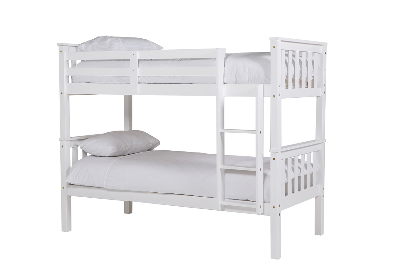 Bronson 3ft & 3ft Bunk Beds White - Main Image