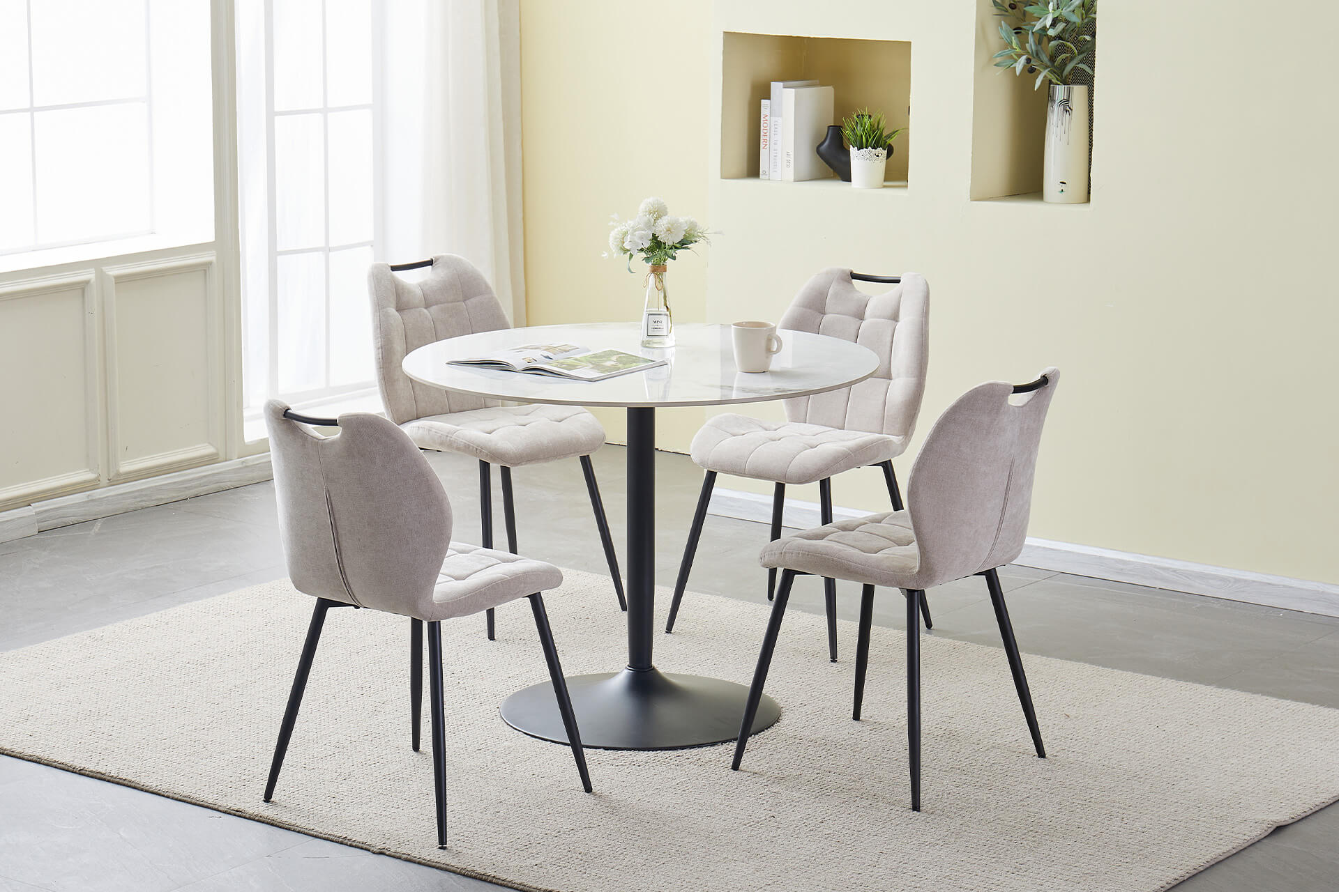Alva Dining Chair Beige - Main Image