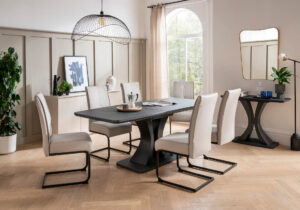 Whitby 1600-2000 Extending Large Table Charcoal