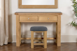 Windsor Dressing Stool Grey PU Oak