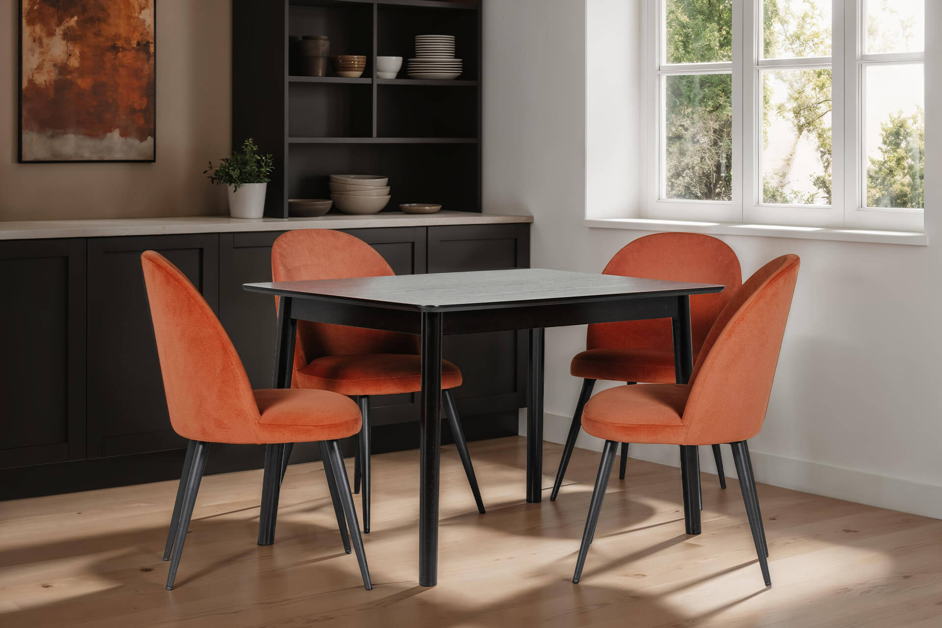 Doolin Dining Table 1200 Black - Main Image