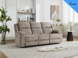 Vichy – 3 Seater Electric Recliner Taupe