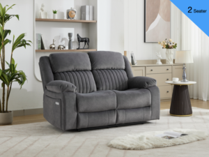 Vichy – 2 Seater Electric Recliner Slate Grey