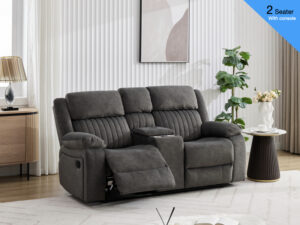 Grenache – 2 Seater Recliner With Console Iron