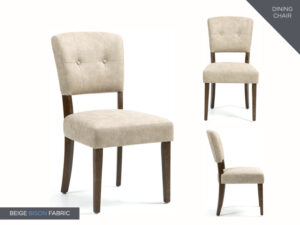 Nantes – Dining Chair – Beige Bison Dark Oak