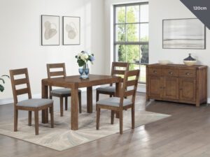 Evora – Dark Oak 1.2m Dining Set