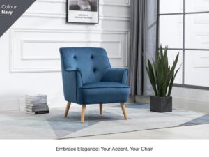 Sara Accent Chair – Navy